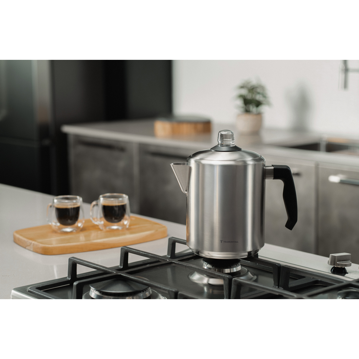 Cafeteira Percoladora Tramontina em A&ccedil;o Inox com Cabo de Baquelite 2 L - SKU 61768030 - 4 image number 3