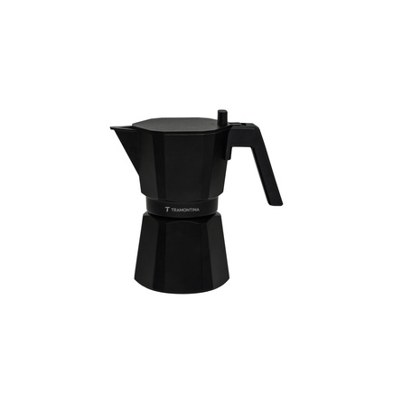 Cafeteira Expresso Italiana Tramontina em Alum&iacute;nio Preto com Cabo em Nylon 320 ml - SKU 61768040