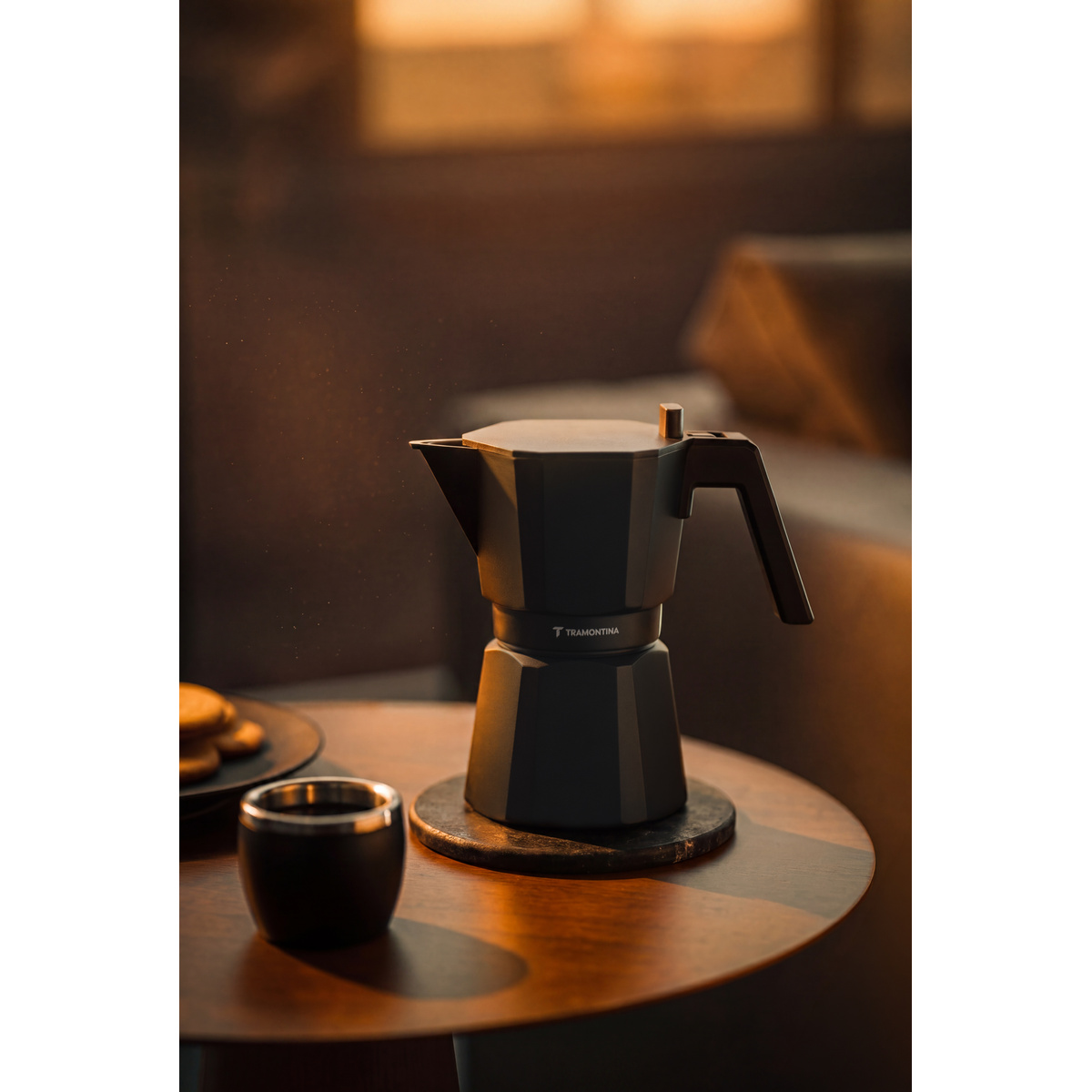Cafeteira Expresso Italiana Tramontina em Alum&iacute;nio Preto com Cabo em Nylon 320 ml - SKU 61768040 - 6 image number 5
