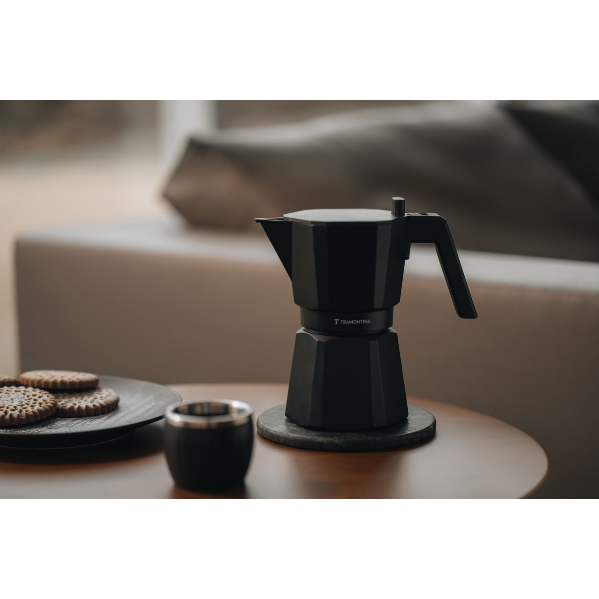 Cafeteira Expresso Italiana Tramontina em Alum&iacute;nio Preto com Cabo em Nylon 320 ml - SKU 61768040 - 7 image number 6