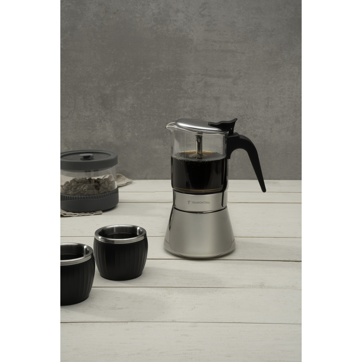 Cafeteira Italiana Tramontina em A&ccedil;o Inox e Vidro Borossilicato para Espresso 300 ml - SKU 61768060 - 3 image number 2