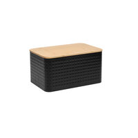 Porta-P&atilde;o Tramontina em A&ccedil;o Carbono com Tampa de Bambu 13,5 L Cor Preto - SKU 61820313 - 2 image number 1