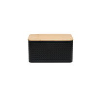 Porta-P&atilde;o Tramontina em A&ccedil;o Carbono com Tampa de Bambu 13,5 L Cor Preto - SKU 61820313 - 1 image number 0