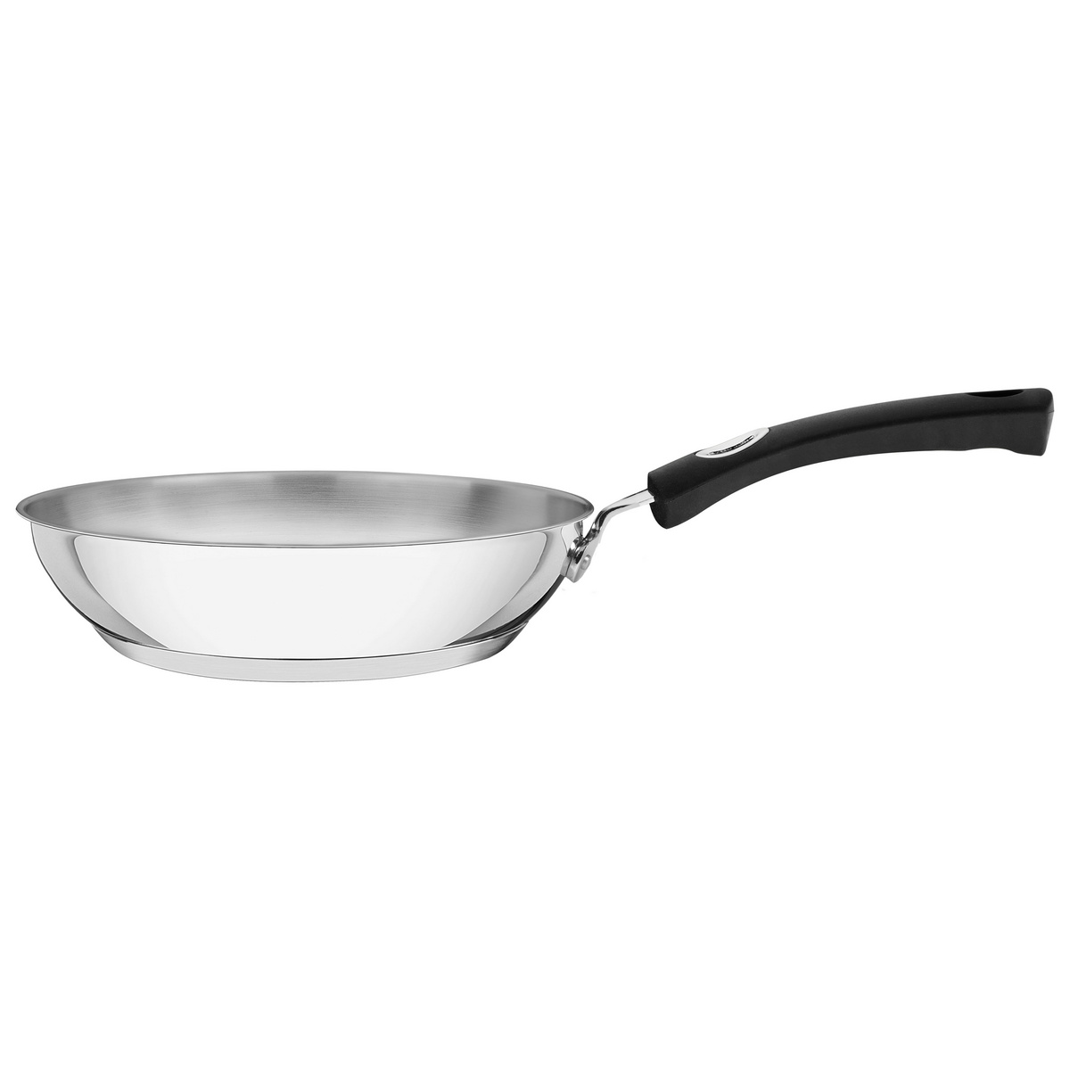 Frigideira Tramontina Solar Silicone Rasa em A&ccedil;o Inox Fundo Triplo com Cabo de Silicone 28 cm 3,2 L Cor Inox - SKU 62135280 - 1 image number 0