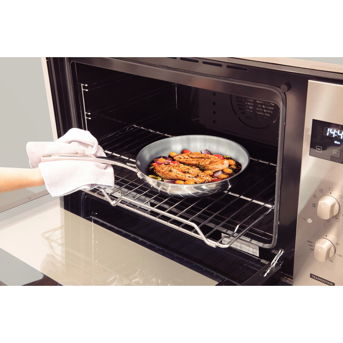 Frigideira Tramontina Grano em A&ccedil;o Inox com Corpo Triplo e Cabo 30 cm 3,4 L Cor Inox - SKU 62155300 - 12 image number 11