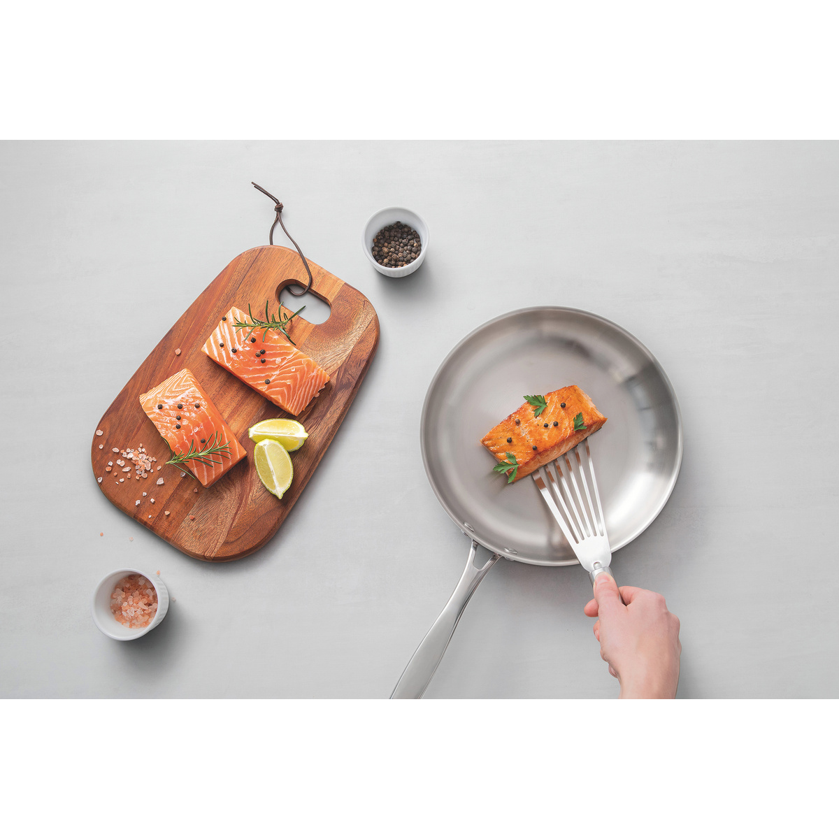 Frigideira Tramontina Grano em A&ccedil;o Inox com Corpo Triplo e Cabo 30 cm 3,4 L Cor Inox - SKU 62155300 - 13 image number 12