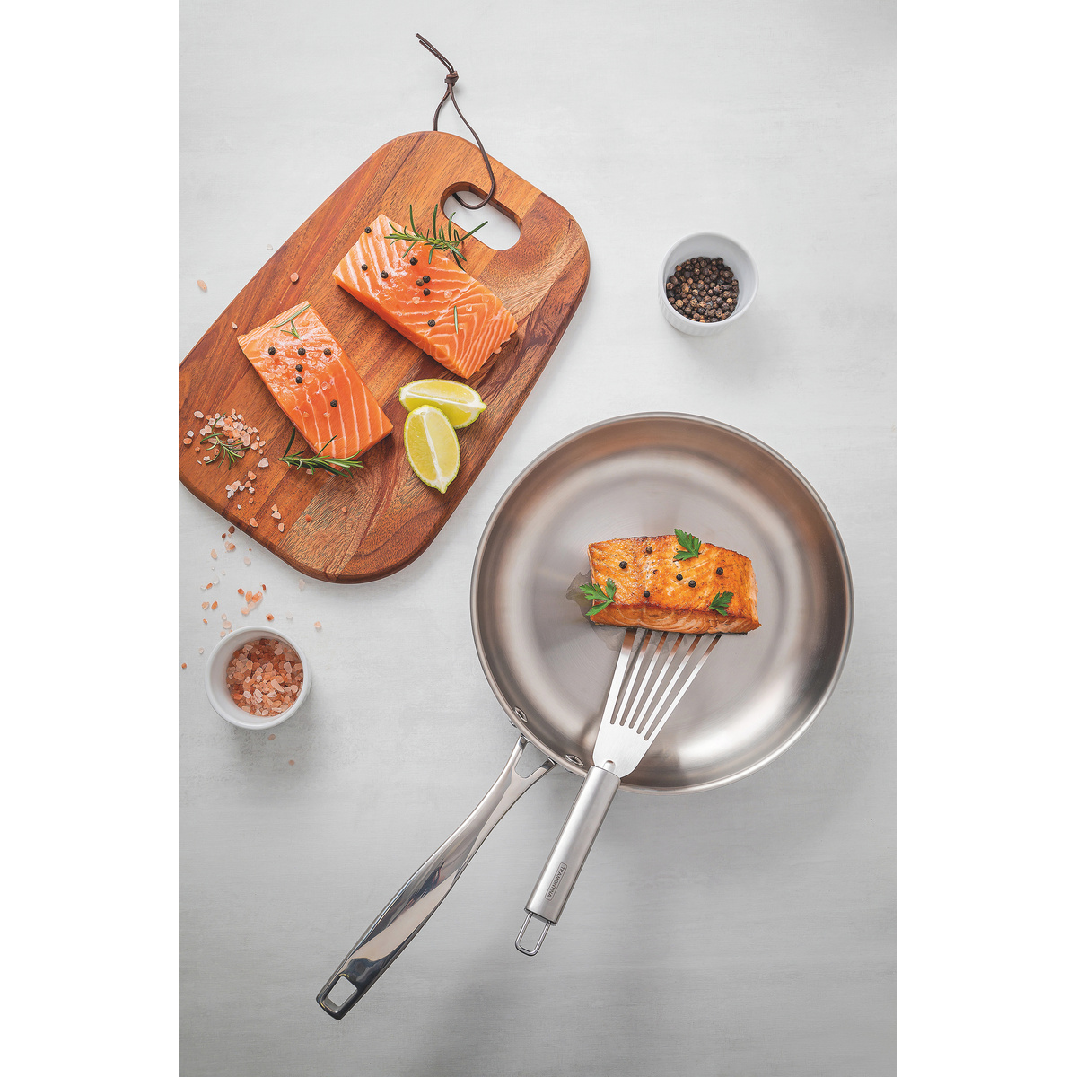 Frigideira Tramontina Grano em A&ccedil;o Inox com Corpo Triplo e Cabo 30 cm 3,4 L Cor Inox - SKU 62155300 - 8 image number 7