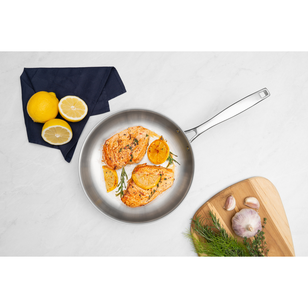 Frigideira Tramontina Grano em A&ccedil;o Inox com Corpo Triplo e Cabo 30 cm 3,4 L Cor Inox - SKU 62155300 - 7 image number 6