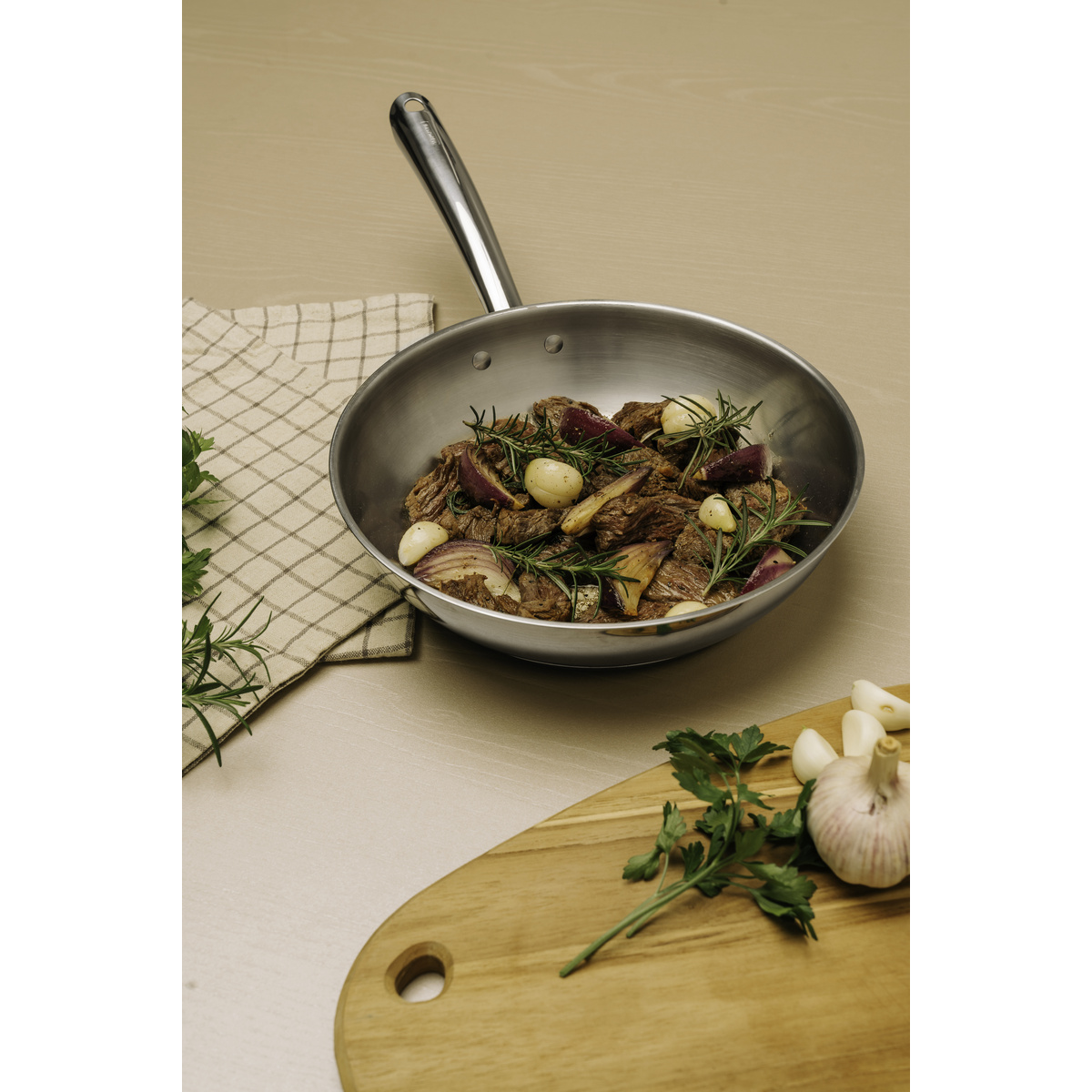Frigideira Tramontina Una em A&ccedil;o Inox com Fundo Triplo 24 cm 2,1 L Cor Inox - SKU 62295240 - 11 image number 10