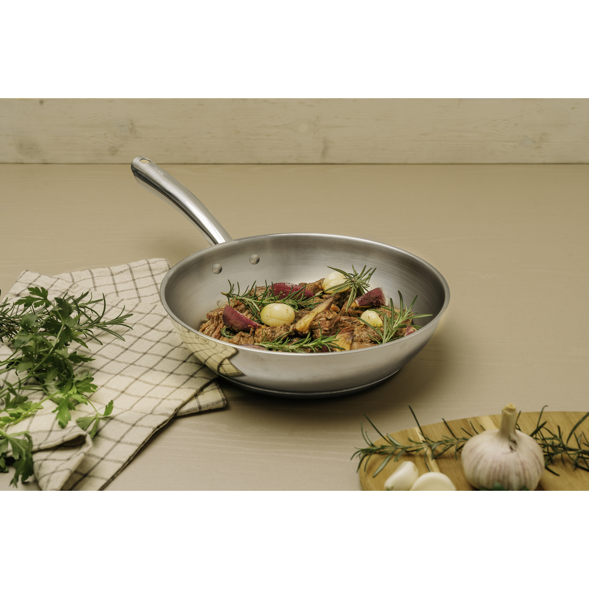 Frigideira Tramontina Una em A&ccedil;o Inox com Fundo Triplo 24 cm 2,1 L Cor Inox - SKU 62295240 - 12 image number 11