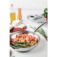Frigideira Tramontina Una em A&ccedil;o Inox com Fundo Triplo 24 cm 2,1 L Cor Inox - SKU 62295240 - 6 image number 5