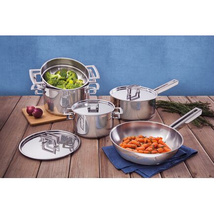 Tramontina Brava 2.1 L, 24 cm stainless steel frying pan with flat