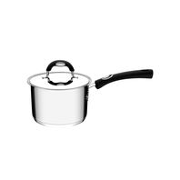Tramontina Duo Silicone stainless steel stock pot with tri-ply base, lid and silicone handle, 16 cm 2.2 L