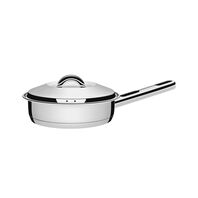 Tramontina Solar 24 cm 3.3 L stainless steel saute pan with lid, handle and tri-ply base