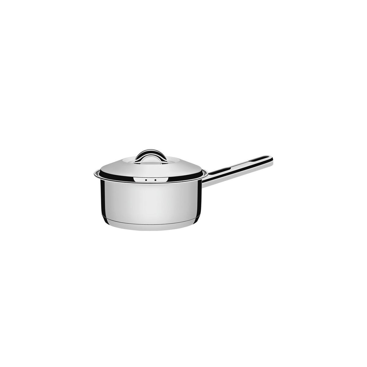 Tramontina Solar 14 cm 1.1 L stainless steel saucepan with lid, handle and tri-ply base