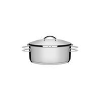 Tramontina Solar 20 cm 2.9 L stainless steel shallow casserole dish with lid, handles and tri-ply base