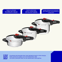 Panela de Press&atilde;o Tramontina Solar em A&ccedil;o Inox Fundo Triplo com 5 Dispositivos de Seguran&ccedil;a 22 cm 3 L Cor Inox - SKU 62511223 - 9 image number 8