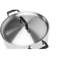 Ca&ccedil;arola Tramontina Grano Black Funda em A&ccedil;o Inox Corpo Triplo com Tampa e Al&ccedil;as 24 cm 4,7 L Cor Inox - SKU 62583240 - 3 image number 2