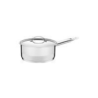 Tramontina Professional 16 cm 1.4 L stainless steel saucepan with flat lid, tri-ply base and satin accent