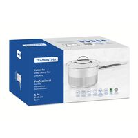 Caldeir&atilde;o Tramontina Professional em A&ccedil;o Inox Fundo Triplo com Tampa Plana Detalhe Satinado e Cabo 16 cm 2,2 L Cor Inox - SKU 62627160 - 7 image number 6