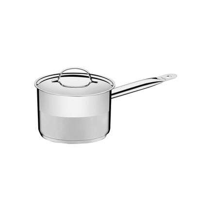 Caldeir&atilde;o Tramontina Professional em A&ccedil;o Inox Fundo Triplo com Tampa Plana Detalhe Satinado e Cabo 16 cm 2,2 L Cor Inox - SKU 62627160 - 1