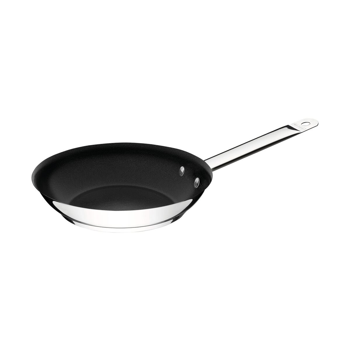 Tramontina Professional 20 cm 1.1 L shallow stainless steel frying pan with long handle, tri-ply base and interior non-stick coating