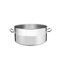 Tramontina Professional stainless steel shallow casserole with tri-ply base, without lid, 40 cm and 23 L
