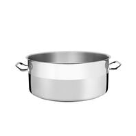 Tramontina Professional stainless steel shallow casserole with tri-ply base, without lid, 45 cm and 35 L