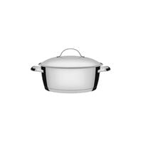 Tramontina Allegra stainless steel shallow casserole dish with tri-ply base, 22 cm 3.3 L