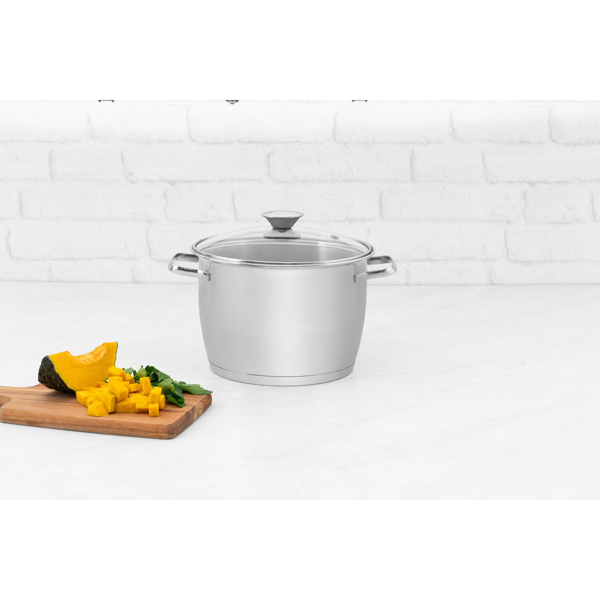 Caldeirão Tramontina Allegra em Aço Inox com Fundo Triplo e Tampa de Vidro 20 cm 4,4 L Cor Inox - SKU 62655204 - 7 image number 6