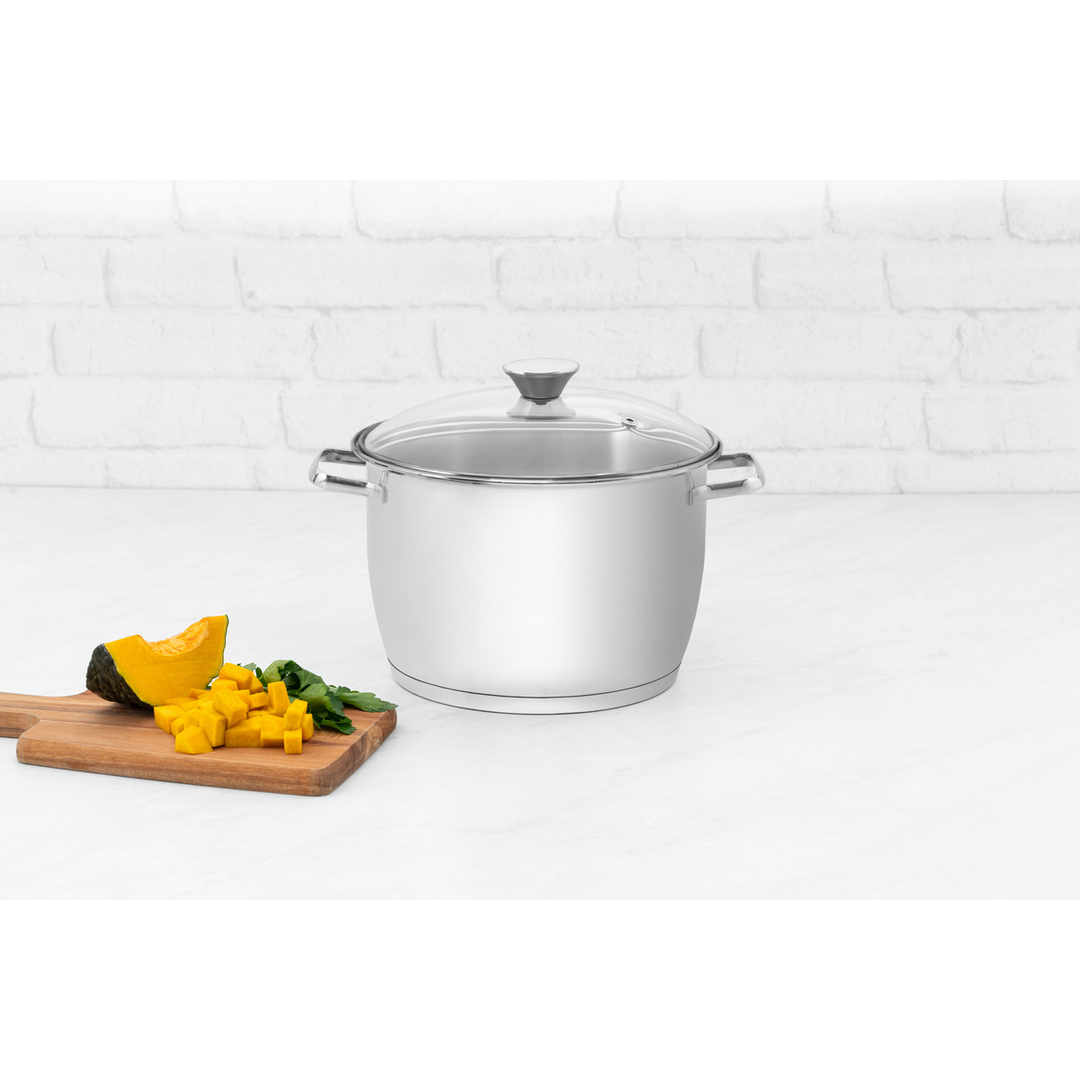 Caldeir&atilde;o Tramontina Allegra em A&ccedil;o Inox com Fundo Triplo e Tampa de Vidro 22 cm 5,6 L Cor Inox - SKU 62655224 - 6 image number 5