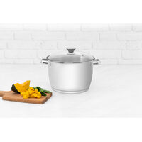 Caldeir&atilde;o Tramontina Allegra em A&ccedil;o Inox com Fundo Triplo e Tampa de Vidro 22 cm 5,6 L Cor Inox - SKU 62655224 - 6 image number 5