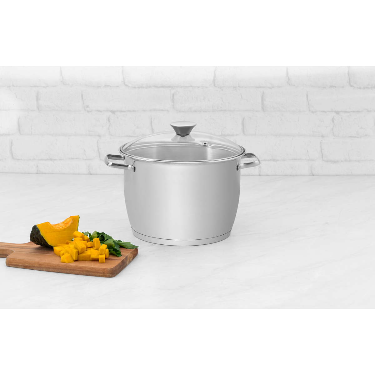 Caldeir&atilde;o Tramontina Allegra em A&ccedil;o Inox com Fundo Triplo e Tampa de Vidro 24 cm 7,5 L Cor Inox - SKU 62655244 - 6 image number 5