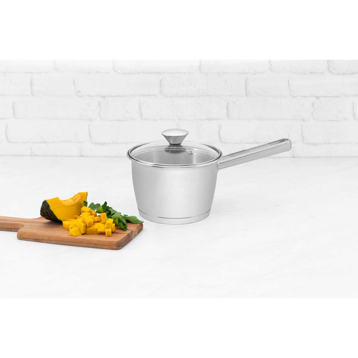 Caldeirão Tramontina Allegra com Cabo em Aço Inox com Fundo Triplo e Tampa de Vidro 16 cm 2,1 L Cor Inox - SKU 62657164 - 7 image number 6