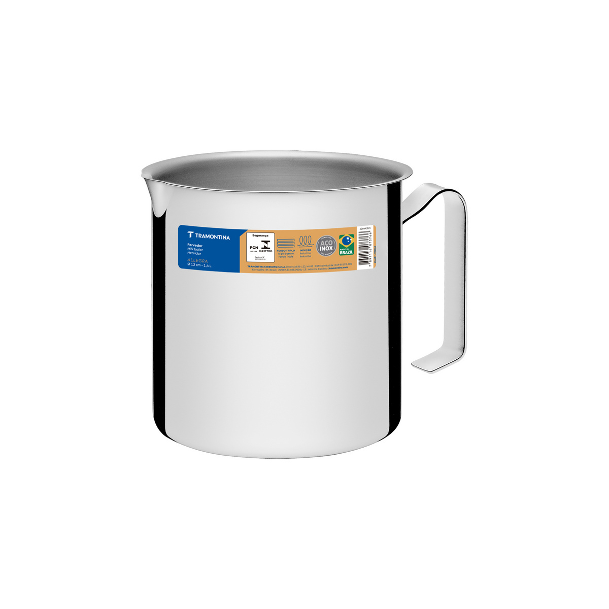 Fervedor Tramontina Allegra em A&ccedil;o Inox &Oslash; 12 cm 1,4 L Sem Embalagem Cor Inox - SKU 62664121 - 6 image number 5
