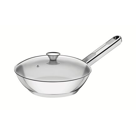Frigideira Tramontina Allegra em A&ccedil;o Inox com Fundo Triplo 20 cm 1,30 L Cor Inox - SKU 62666204 - 1