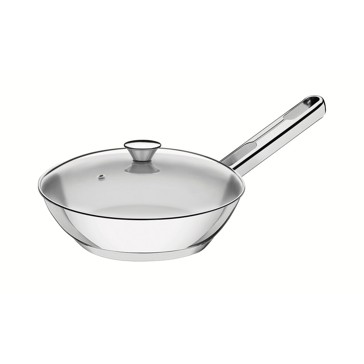 Frigideira Tramontina Allegra em A&ccedil;o Inox com Fundo Triplo 20 cm 1,30 L Cor Inox - SKU 62666204 - 1 image number 0