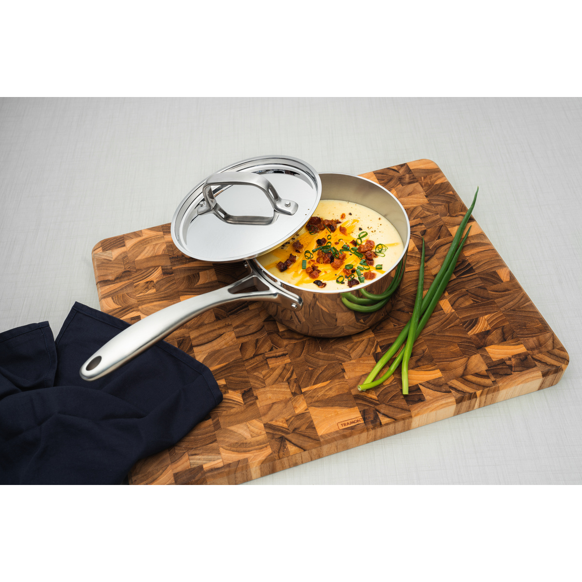 Panela Tramontina Chrono em A&ccedil;o Inox Corpo Triplo com Tampa e Cabo 16 cm 1,7 L Cor Inox - SKU 62961160 - 3 image number 2