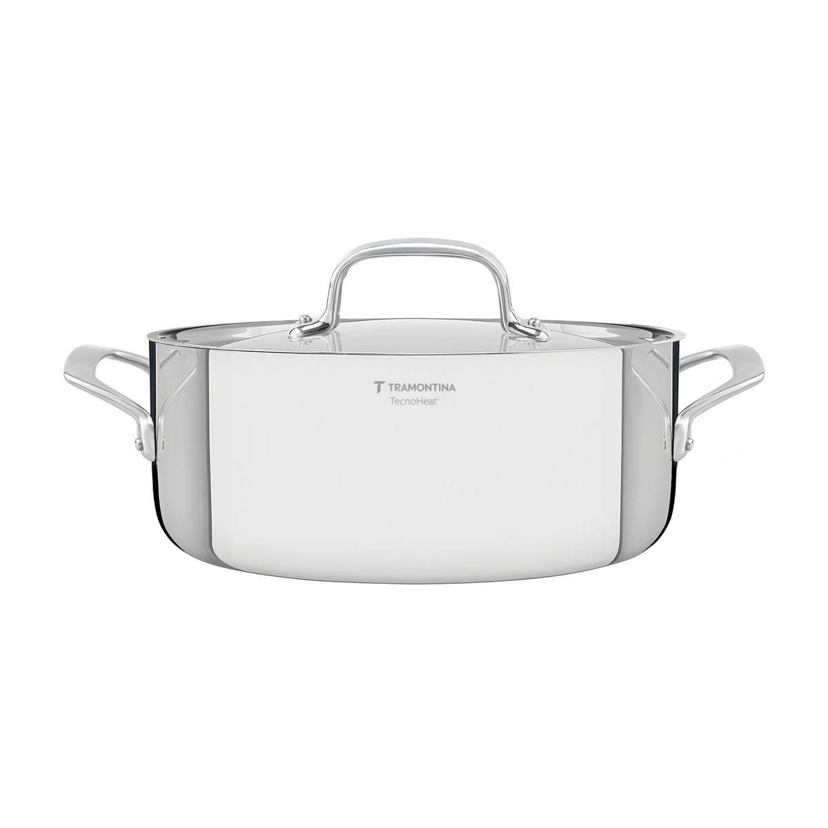 Ca&ccedil;arola Tramontina Chrono Rasa em A&ccedil;o Inox Corpo Triplo com Tampa e Al&ccedil;as 24 cm 4,7 L Cor Inox - SKU 62963240 - 1 image number 0