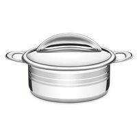 Ca&ccedil;arola Tramontina Chrono Rasa em A&ccedil;o Inox Corpo Triplo com Tampa e Al&ccedil;as 24 cm 4,7 L Cor Inox - SKU 62963240 - 1