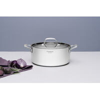 Ca&ccedil;arola Tramontina Chrono Rasa em A&ccedil;o Inox Corpo Triplo com Tampa e Al&ccedil;as 24 cm 4,7 L Cor Inox - SKU 62963240 - 2 image number 1