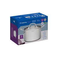 Ca&ccedil;arola Tramontina Chrono Funda em A&ccedil;o Inox Corpo Triplo com Tampa e Al&ccedil;as 20 cm 3,8 L Cor Inox - SKU 62964200 - 5 image number 4