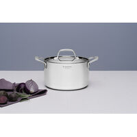 Ca&ccedil;arola Tramontina Chrono Funda em A&ccedil;o Inox Corpo Triplo com Tampa e Al&ccedil;as 20 cm 3,8 L Cor Inox - SKU 62964200 - 3 image number 2