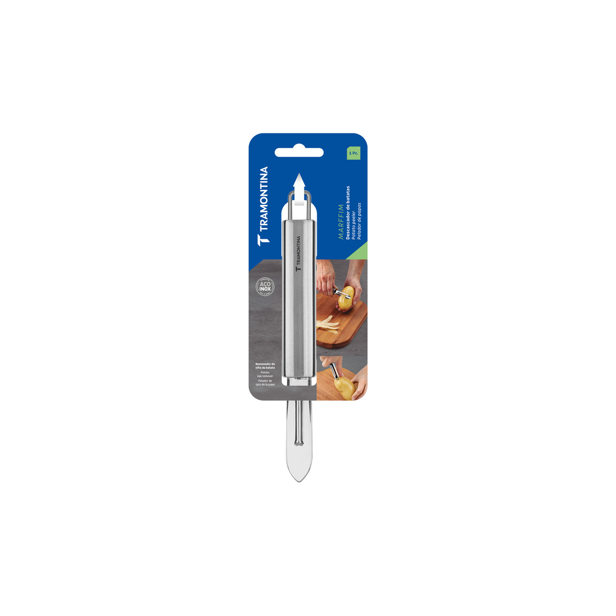 Descascador de Batatas Tramontina Marffim em A&ccedil;o Inox Cor Inox - SKU 63809565 - 4 image number 3