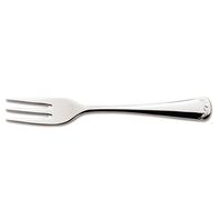 Tramontina Sevilha stainless steel pastry fork with mirror finish and relief detailing on the handle
