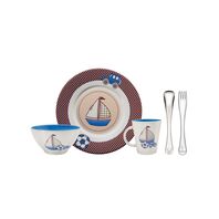 Tramontina Le Petit blue ceramic and stainless steel meal set, 5 pc set