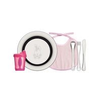 Tramontina Le Petit pink stainless steel children's meal set, 6 pc set