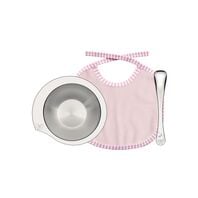 Tramontina Le Petit pink stainless steel children's meal set, 3 pc set
