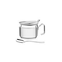 Tramontina stainless steel sugar bowl with a square shape spoon, 10 cm
