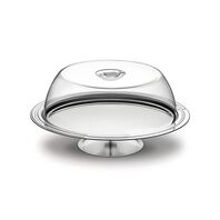 Tramontina Ciclo stainless steel cake stand with dome cover